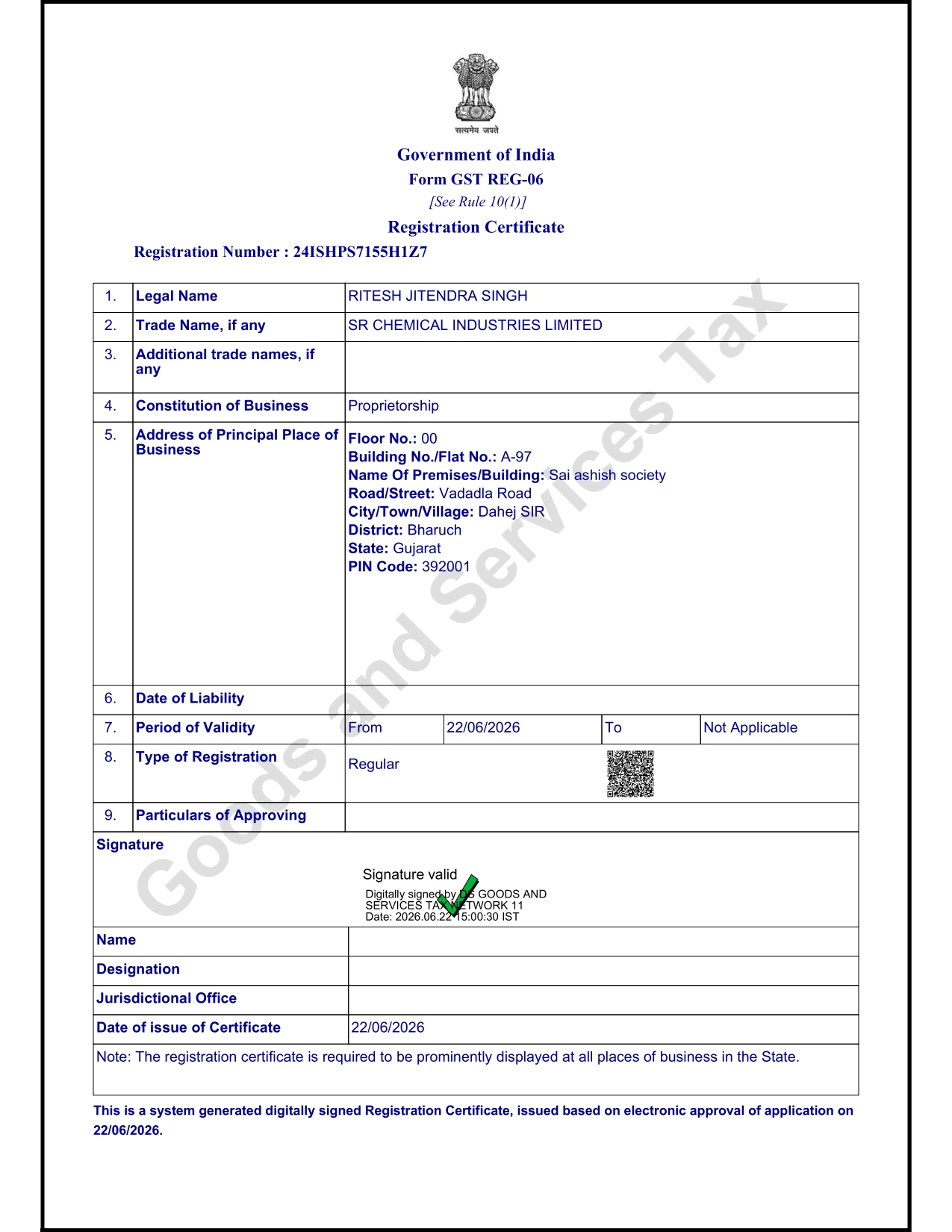 GST Certificate